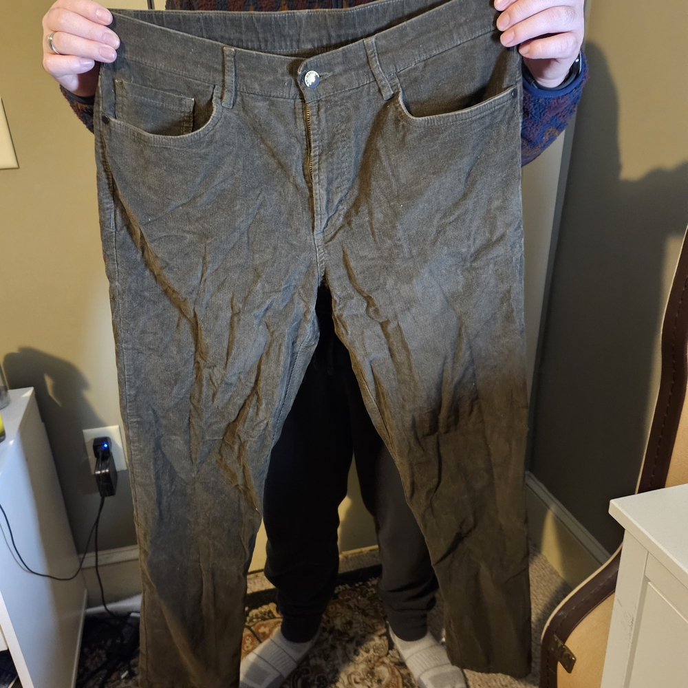 Haggar Olive Corduroy Pants